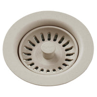 Elkay Polymer Drain Fitting with Removable Basket Strainer and Rubber Stopper Putty LKQS35PT