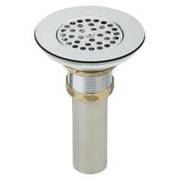 Elkay 3-1/2"Drain Nickel Plated Brass Body, Vandal-resistant Strainer and Tailpiece LKVR18