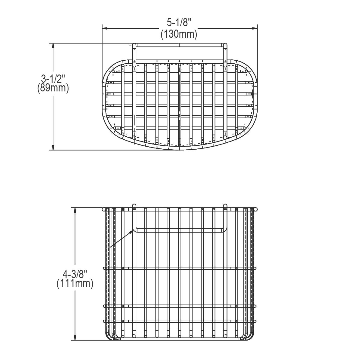Elkay Stainless Steel 3-1/2" x 5-1/8" x 4-3/8" Utensil Caddy LKWUCSS