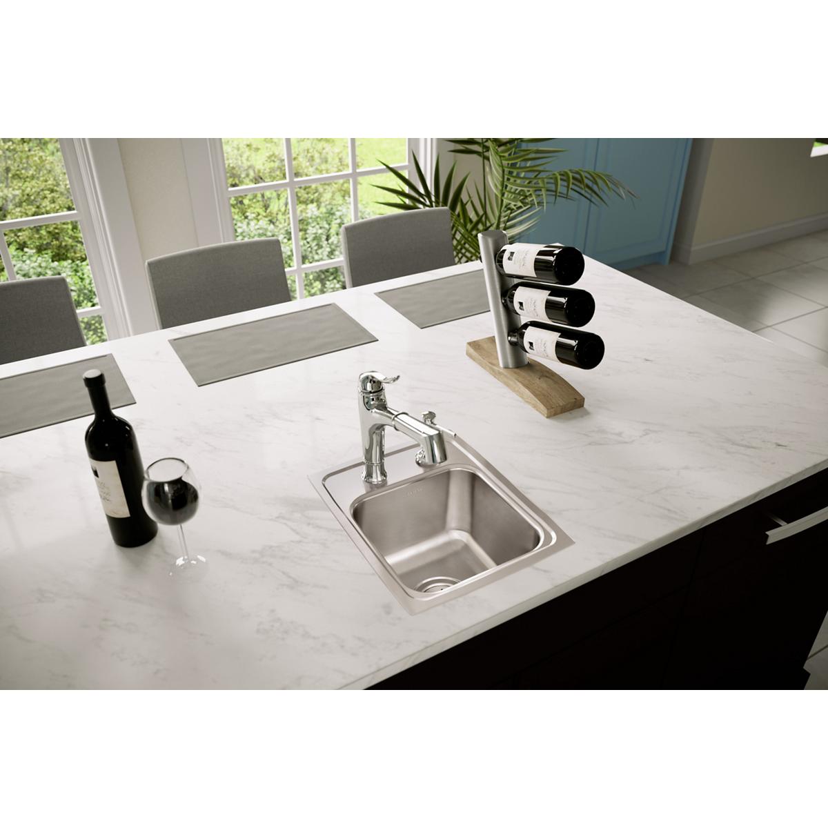 Elkay Lustertone Classic Stainless Steel 13" x 16" x 7-5/8", 2-Hole Single Bowl Drop-in Sink LR13162