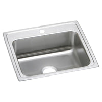 Elkay Lustertone Classic Stainless Steel 22" x 19-1/2" x 7-5/8", 1-Hole Single Bowl Drop-in Sink LR22191
