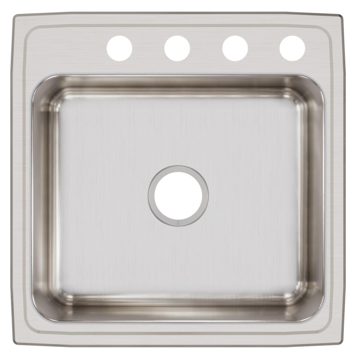 Elkay Lustertone Classic Stainless Steel 22" x 22" x 7-5/8", Single Bowl Drop-in Sink LR22224