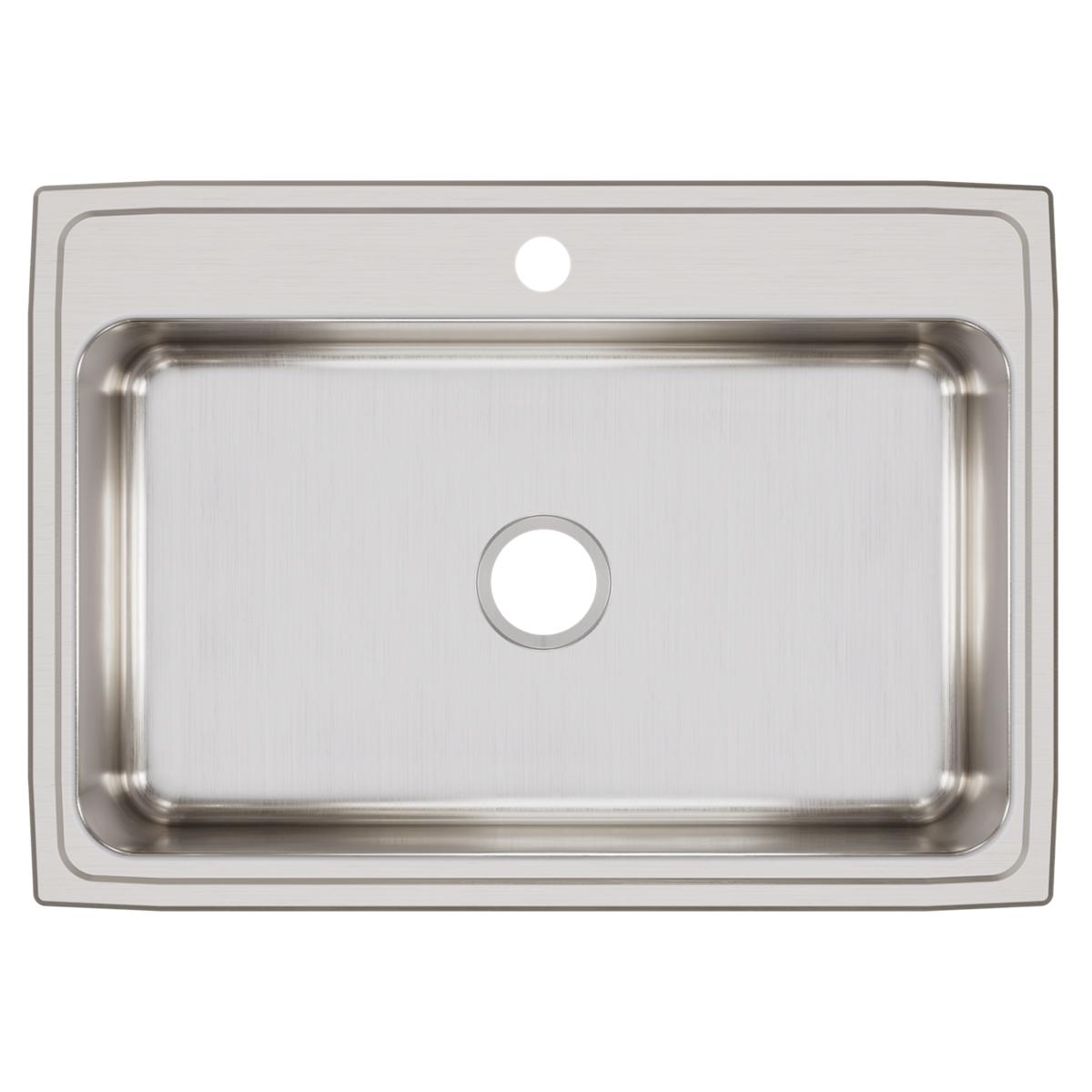 Elkay Lustertone Classic Stainless Steel 31" x 22" x 7-5/8", 1-Hole Single Bowl Drop-in Sink LR31221