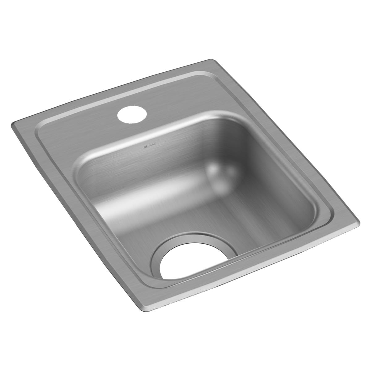 Elkay Lustertone Classic Stainless Steel 13" x 16" x 6-1/2", 1-Hole Single Bowl Drop-in ADA Sink LRAD1316651