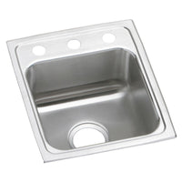 Elkay Lustertone Classic Stainless Steel 13" x 16" x 5", 1-Hole Single Bowl Drop-in ADA Sink LRAD1316501