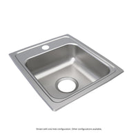 Elkay Lustertone Classic Stainless Steel 15" x 17-1/2" x 5", 3-Hole Single Bowl Drop-in ADA Sink LRAD1517503