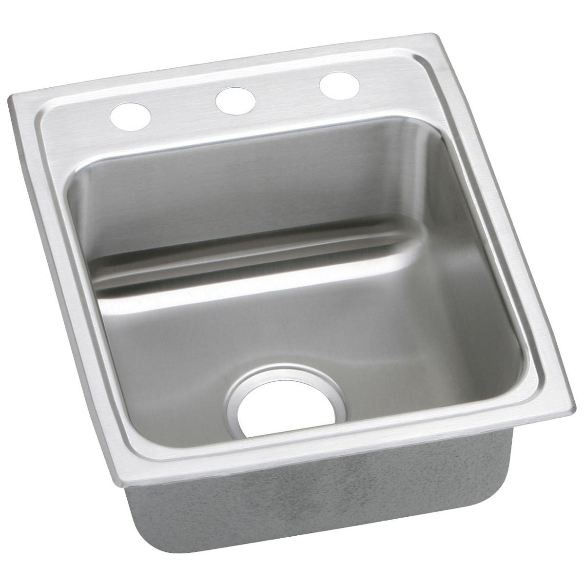 Elkay Lustertone Classic Stainless Steel 17" x 20" x 5-1/2", Single Bowl Drop-in ADA Sink LRADQ1720552