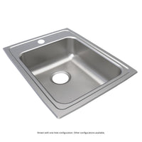 Elkay Lustertone Classic Stainless Steel 17" x 22" x 6", 2-Hole Single Bowl Drop-in ADA Sink LRAD1722602