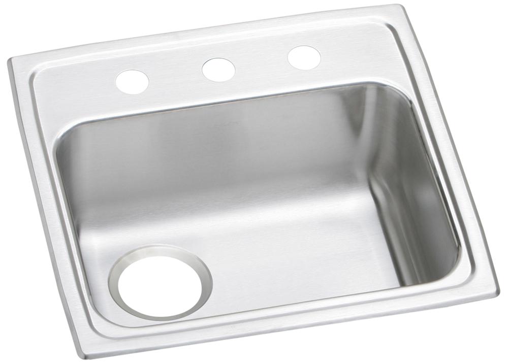 Elkay 18 Gauge Stainless Steel 19" x 18" x 5.5" Single Bowl Top Mount Kitchen Sink LRAD191855L2