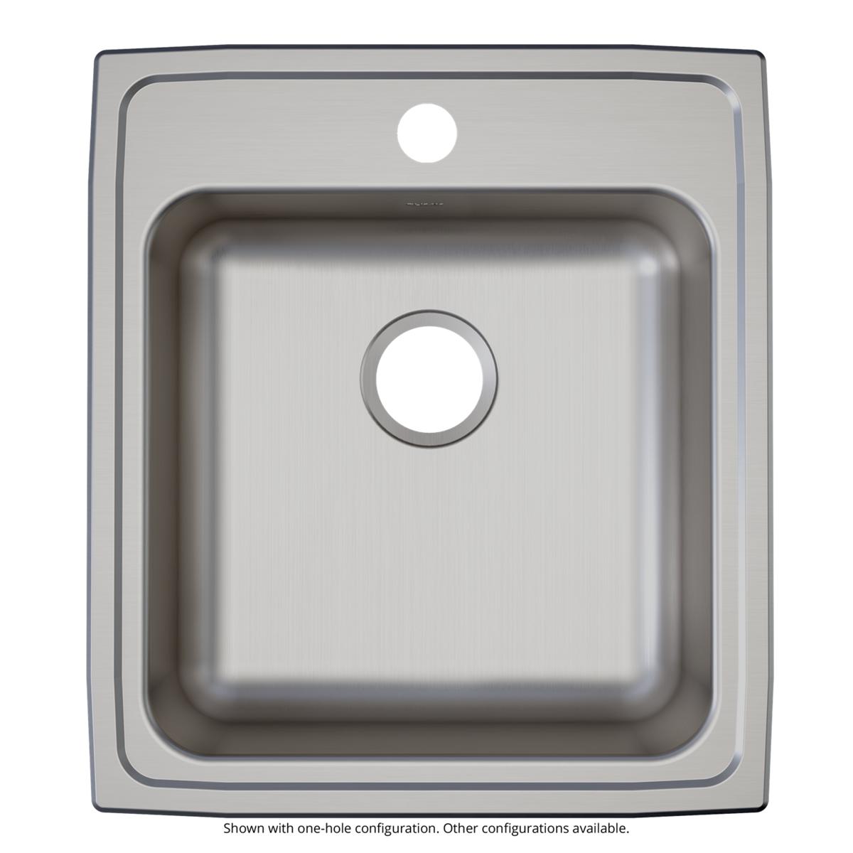 Elkay Lustertone Classic Stainless Steel 19-1/2" x 22" x 5-1/2", Single Bowl Drop-in ADA Sink LRAD202255MR2