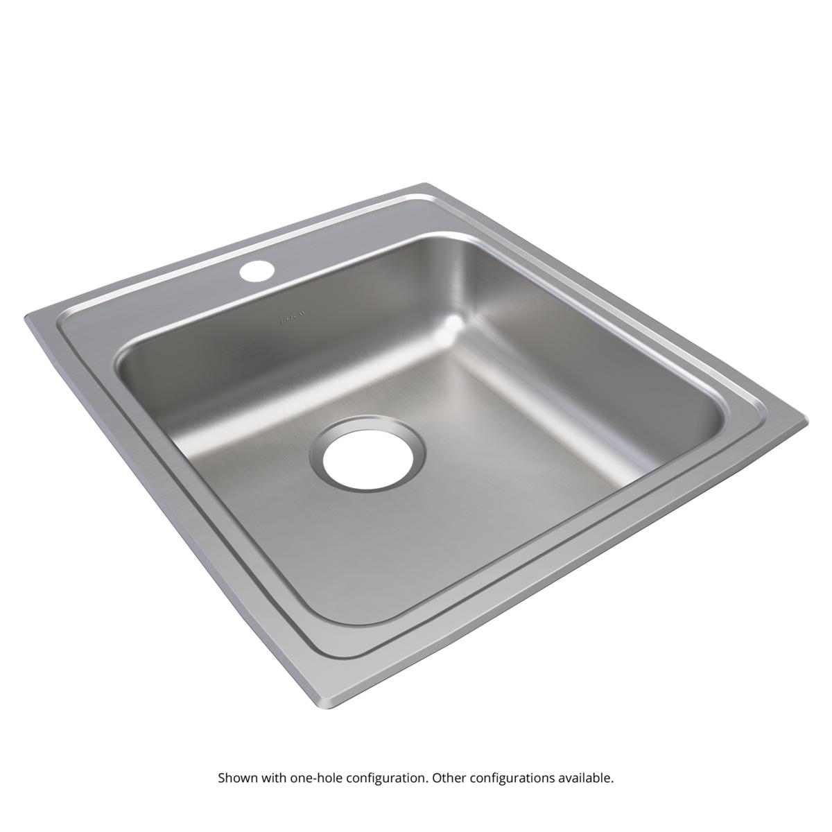 Elkay Lustertone Classic Stainless Steel 19-1/2" x 22" x 5-1/2", Single Bowl Drop-in ADA Sink LRAD202255MR2