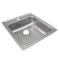 Elkay Lustertone Classic Stainless Steel 19-1/2" x 22" x 6-1/2", 1-Hole Single Bowl Drop-in ADA Sink LRAD2022651