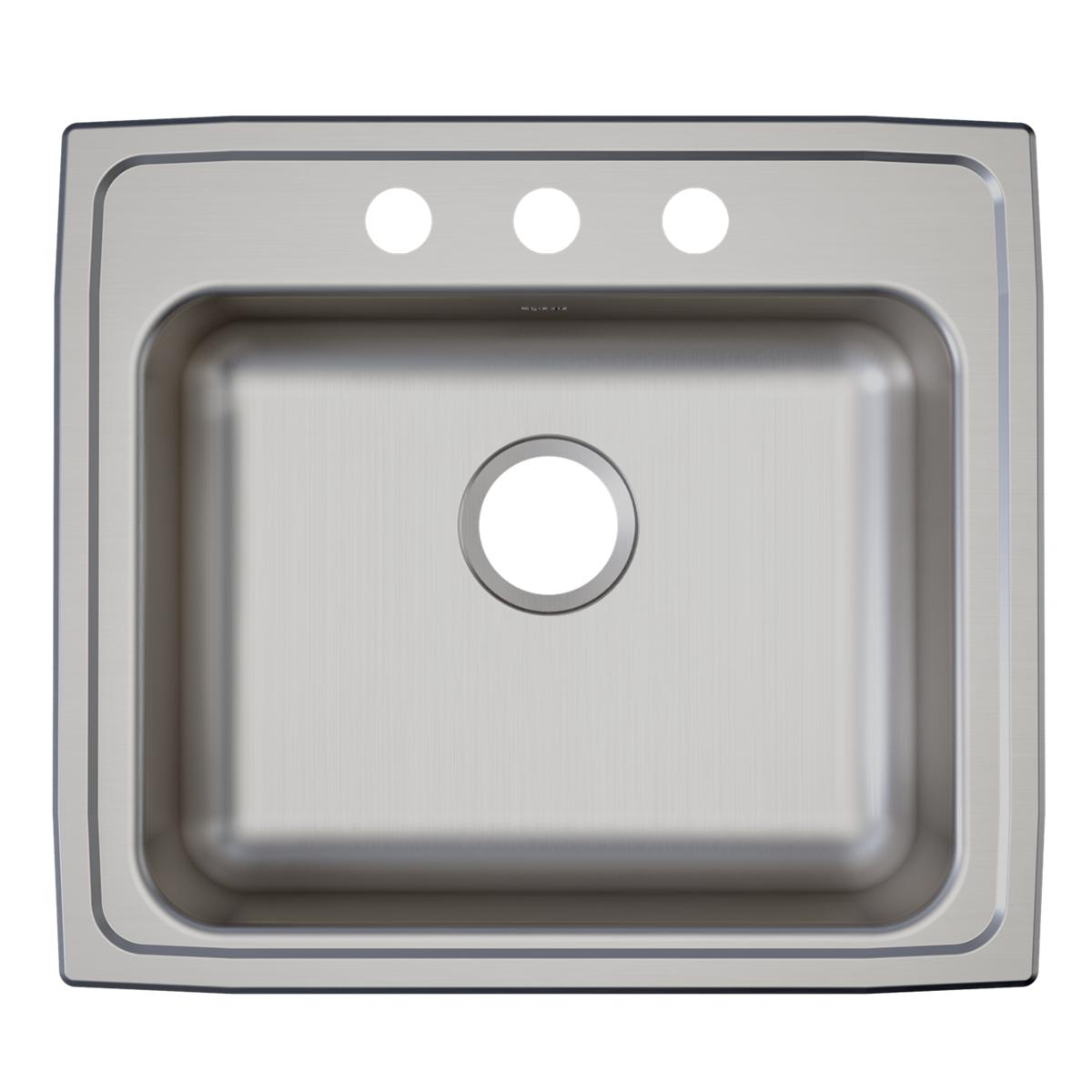 Elkay Lustertone Classic Stainless Steel 22" x 19-1/2" x 5", Single Bowl Drop-in ADA Sink LRAD2219503