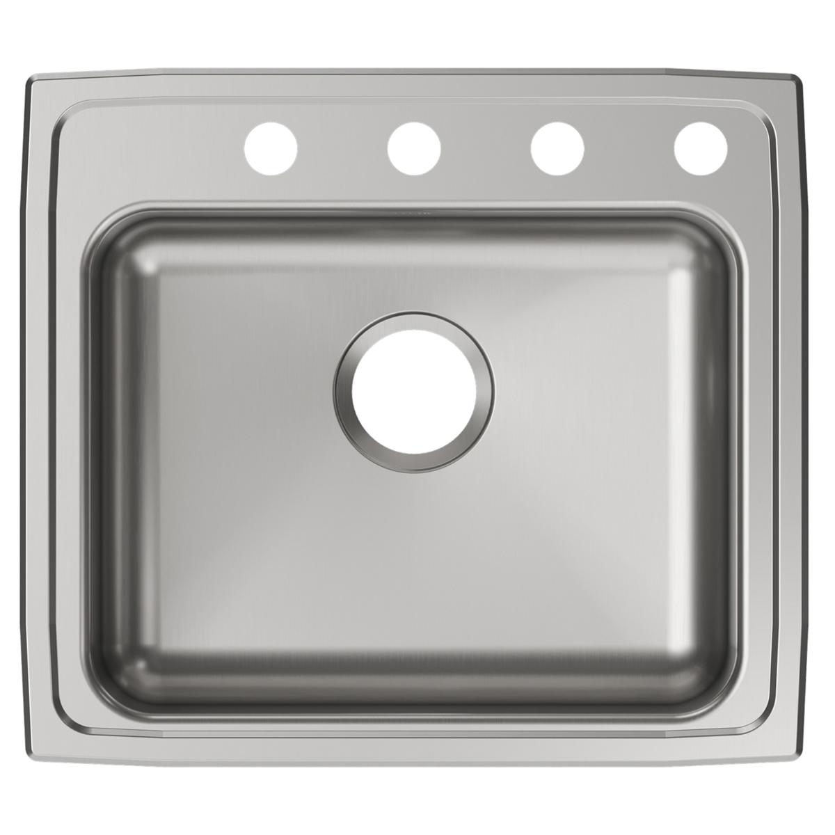 Elkay Lustertone Classic Stainless Steel 22" x 19-1/2" x 6-1/2", Single Bowl Drop-in ADA Sink LRAD2219654