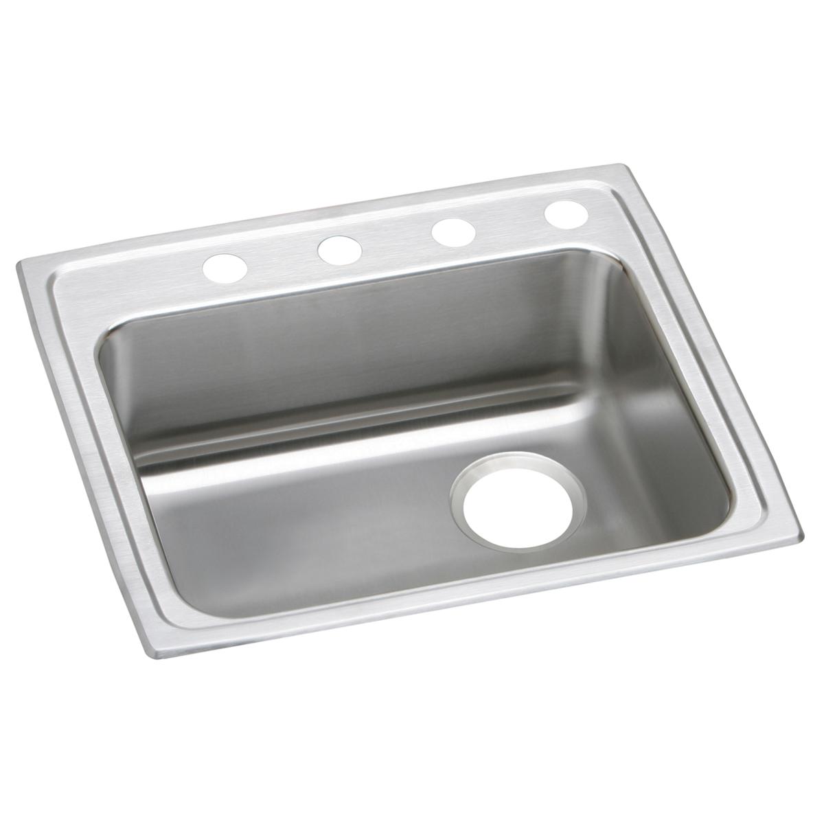 Elkay Lustertone Classic Stainless Steel 22" x 19-1/2" x 6-1/2", Single Bowl Drop-in ADA Sink LRAD221965R3