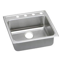 Elkay Lustertone Classic Stainless Steel 22" x 22" x 6-1/2", 3-Hole Single Bowl Drop-in ADA Sink with Quick-clip LRADQ2222653