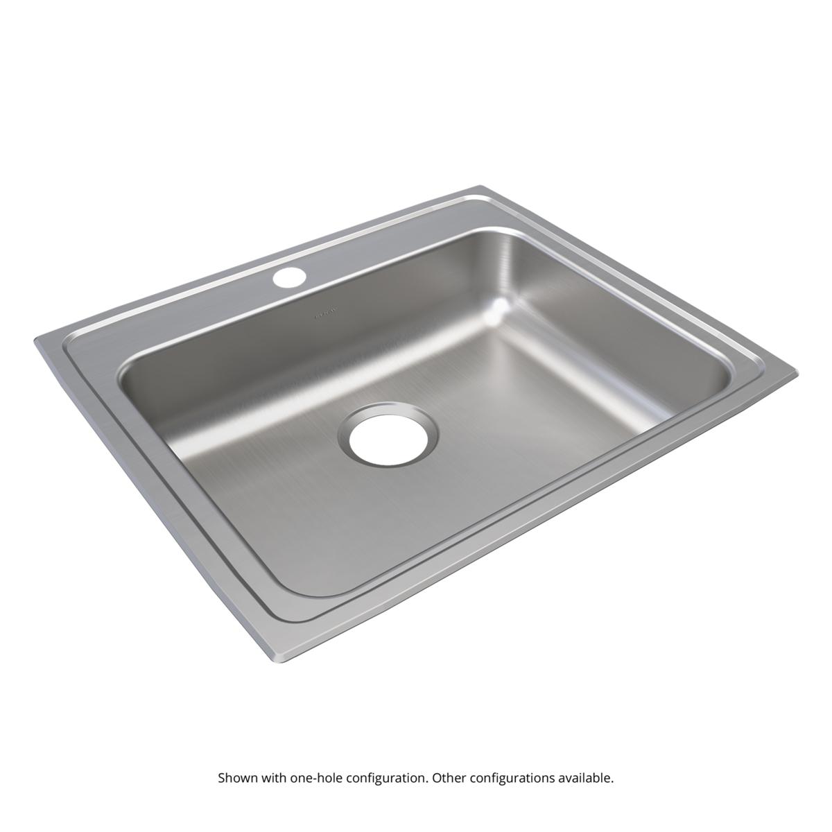 Elkay Lustertone Classic Stainless Steel 25" x 21-1/4" x 5-1/2", Single Bowl Drop-in ADA Sink LRAD2521552