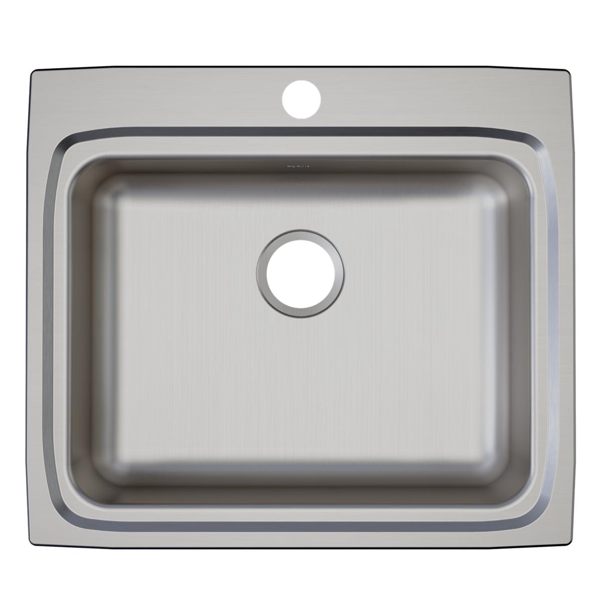 Elkay Lustertone Classic Stainless Steel 25" x 22" x 6-1/2", Single Bowl Drop-in ADA Sink LRAD2522651