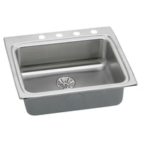 Elkay Lustertone Classic Stainless Steel 25" x 22" x 6-1/2", Single Bowl Drop-in ADA Sink with Perfect Drain LRADQ252265PD1