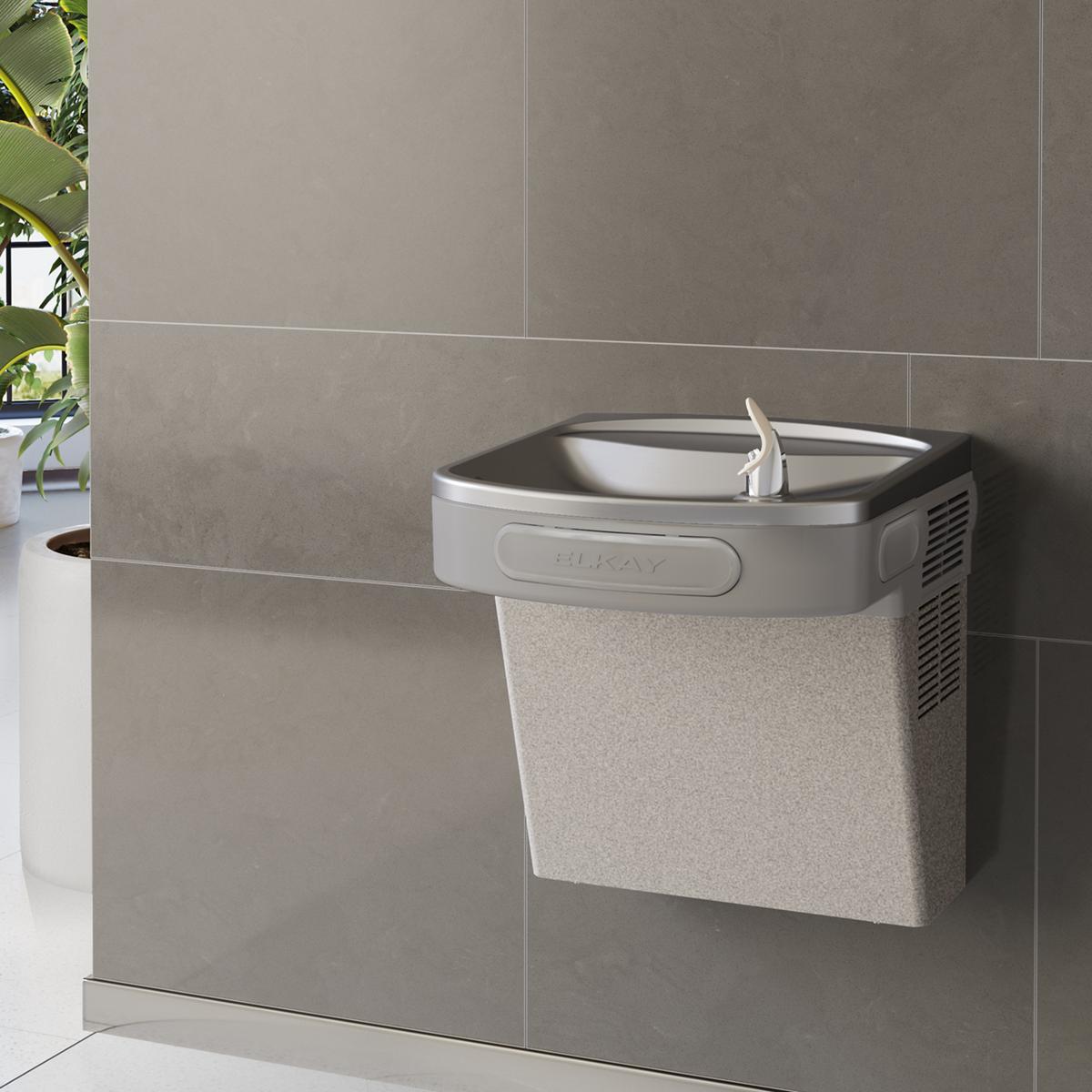 Elkay Cooler Wall Mount ADA Filtered Refrigerated Light Gray Granite LZS8L