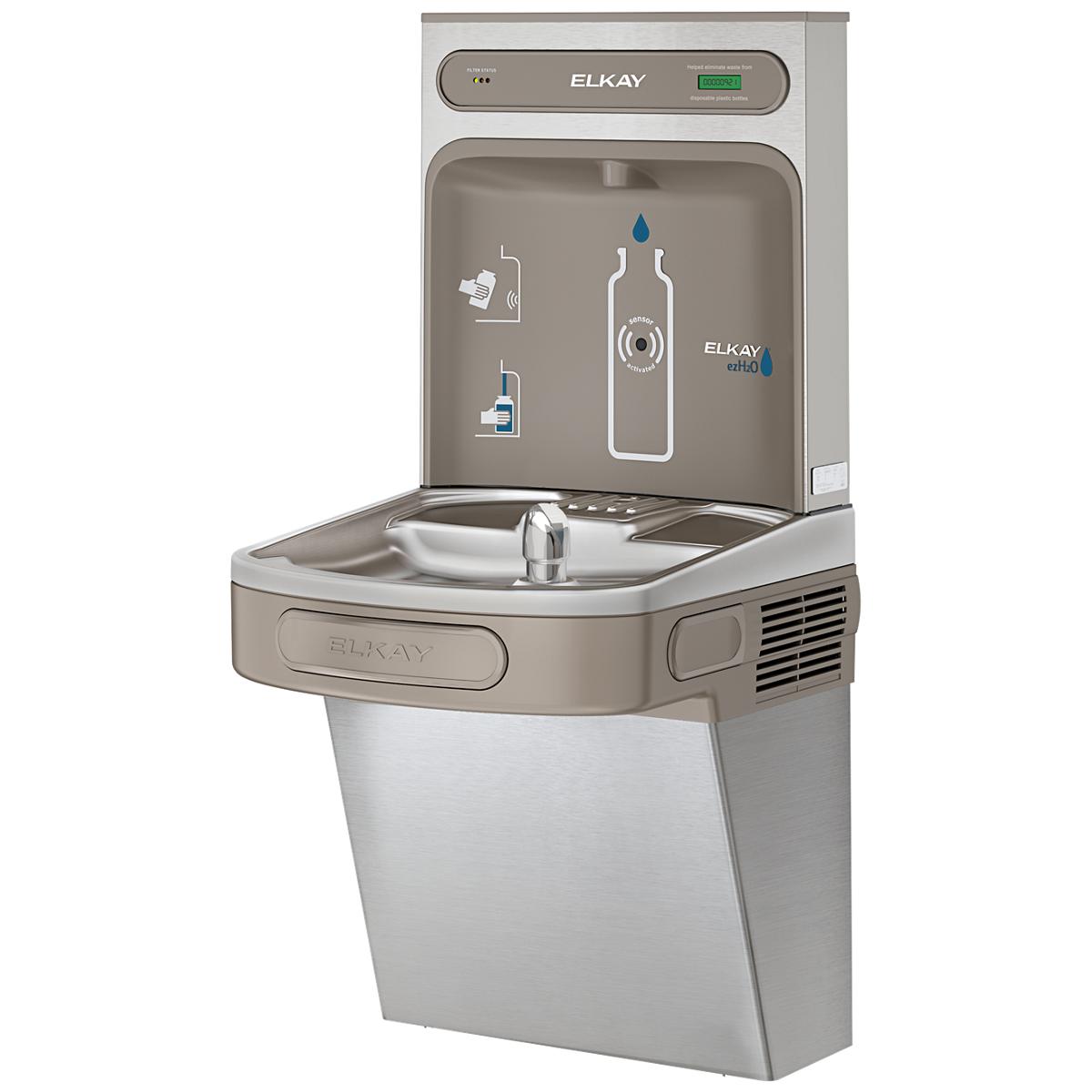 Elkay ezH2O Bottle Filling Station with Single ADA Cooler, Filtered, 8.0 GPH, Stainless Steel LZS8WSVRSK