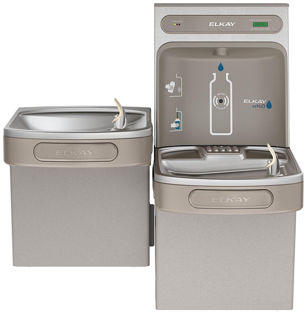 Elkay ezH2O Bottle Filling Station & Versatile Bi-Level ADA Cooler Filtered Refrigerated Light, 8.0 GPH LZSTL8WSLK