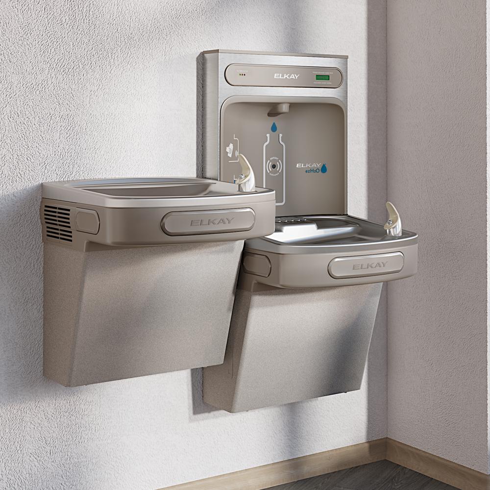 Elkay ezH2O Bottle Filling Station & Versatile Bi-Level ADA Cooler Filtered Refrigerated Light, 8.0 GPH LZSTL8WSLK