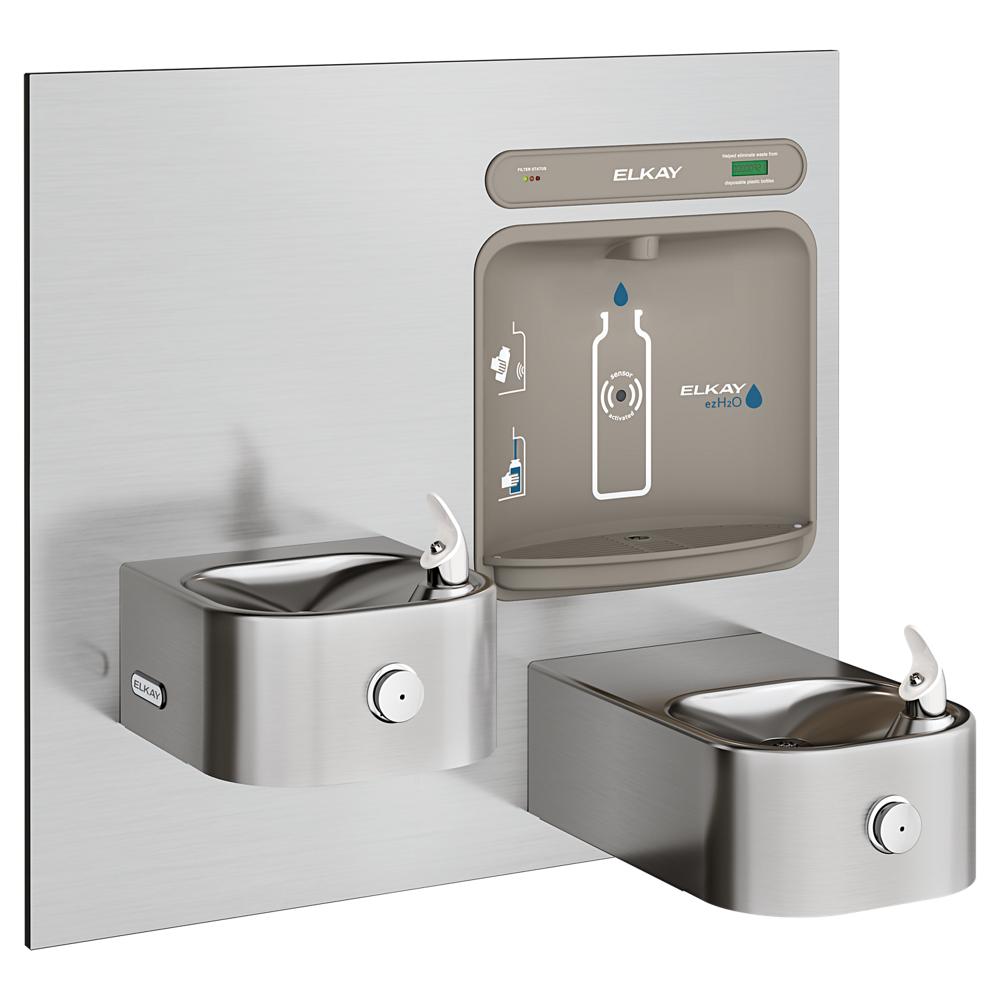 Elkay ezH2O Bottle Filling Station with Integral Soft Sides Fountain, Filtered, Stainless Steel LZWS-EDFP217K