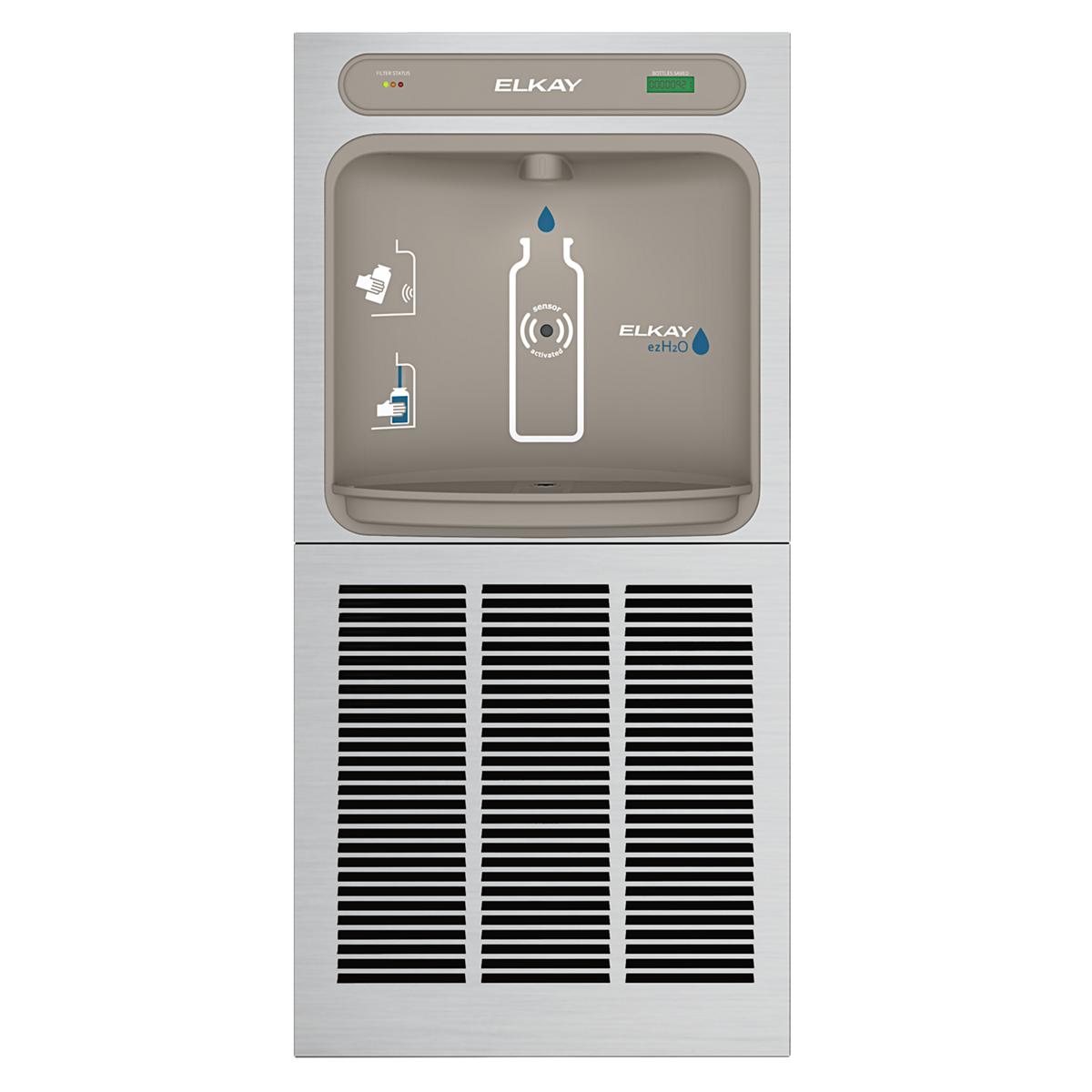 Elkay ezH2O In-Wall Bottle Filling Station with Mounting Frame, Filtered, 8.0 GPH, Stainless Steel LZWSM8K