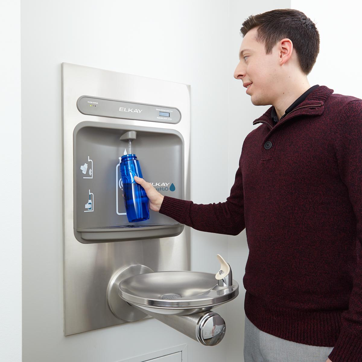 Elkay SwirlFlo Single Fountain Wall Mount Non-Filtered, Non-Refrigerated Stainless EDFPBM114K