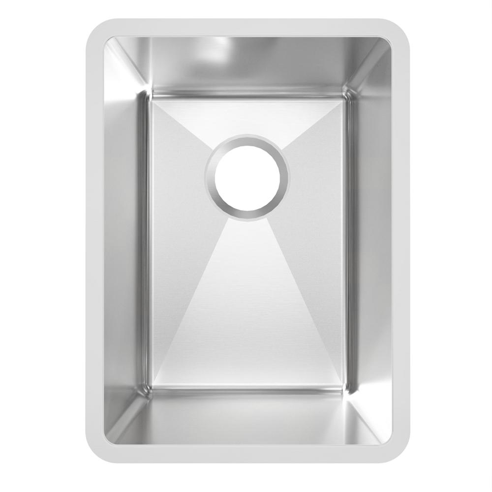 Elkay SS Sink, 13-1/2" x 18-1/2" x 9", Undermount, Single Bowl, 18 Ga, 50 Pack MFD101-50