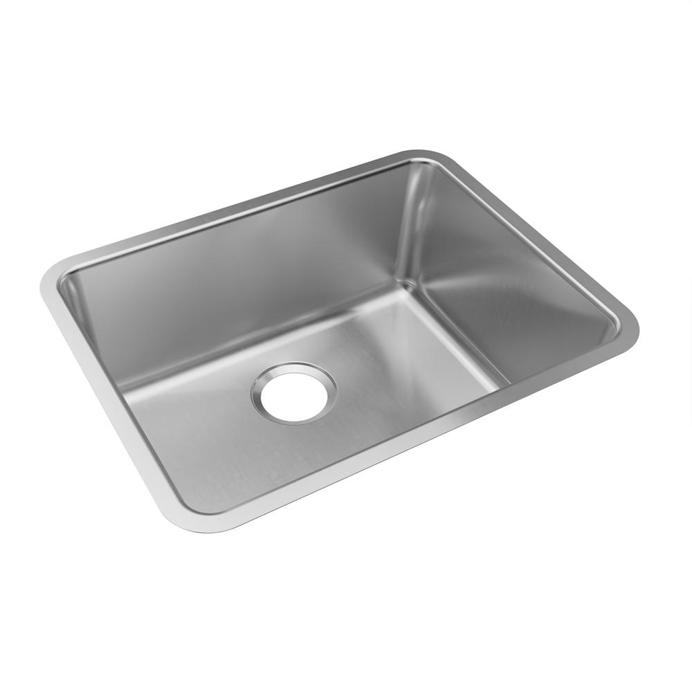 Elkay SS Sink, 23" x 18" x 9", Undermount, Single Bowl, 18 Ga MFD107