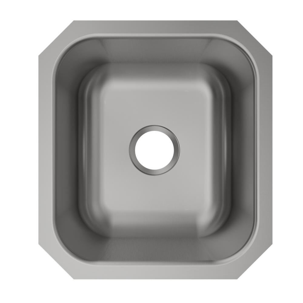 Elkay SS Sink, 16-1/2" x 18-1/4" x 8" Undermount, Single Bowl, 20 Gauge, 50 Pack MFV104-50