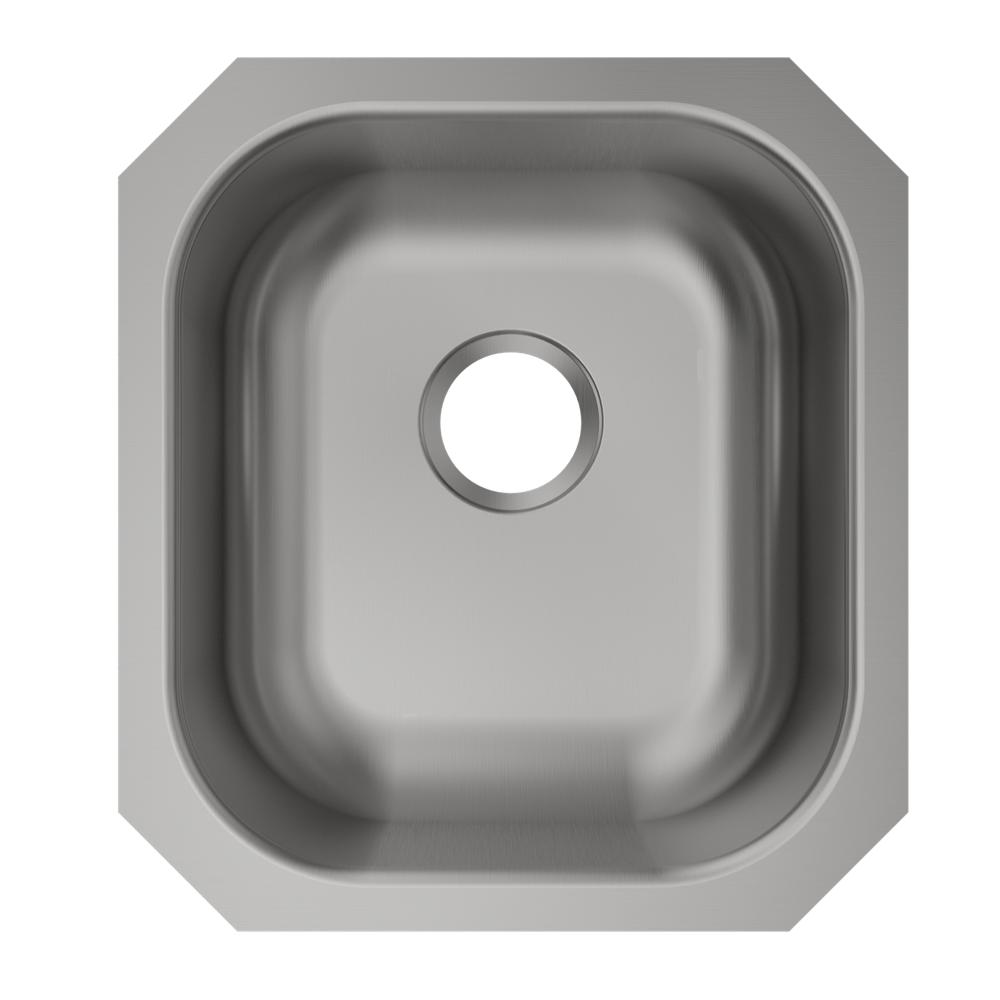 Elkay SS Sink, 16-1/2" x 18-1/4" x 5-1/2" Undermount, Single Bowl, 18 Gauge, 10 Pack MFV105-10