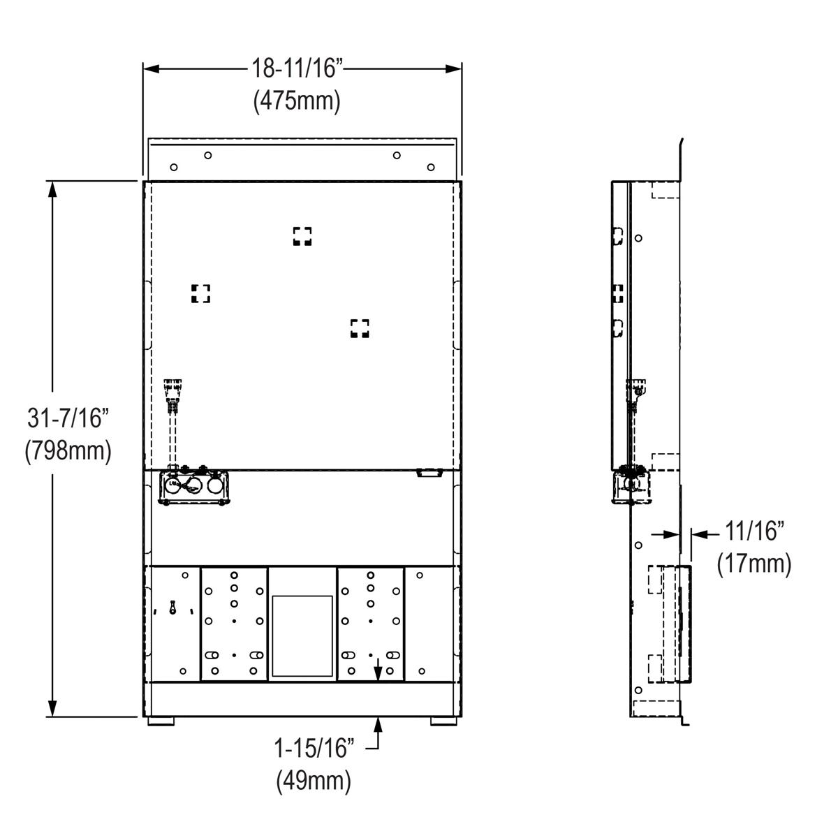 Elkay Mounting Frame for Single-station In-wall Non-refrigerated SwirlFlo Bottle Filling Stations MFWSF100