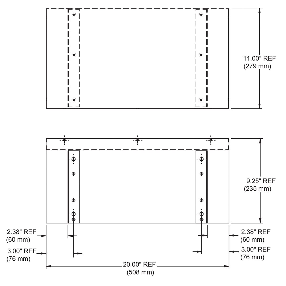 Elkay On-wall Chiller Shelf for Use With 1 or 5 or 10 GPH Chillers PM3
