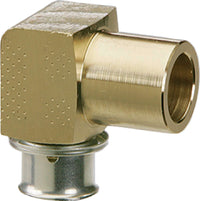 Viega 99308 1/2" PEX Press x 3/4" Sweat Lead-Free PureFlow Press 90° Elbow, Silicon Bronze (Pack of 10)
