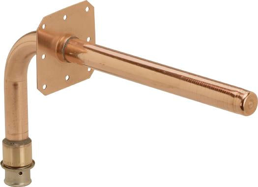 Viega 92321 1/2" PEX Press x 1/2" Street PureFlow Press 90° Stub-Out, 3-1/2" x 8" Legs, Brazed Copper (Pack of 25)