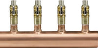 Viega 17202 12-Outlet Hydronic Manifold, 5/8" Outlets, 2" Trunk, Type L Copper