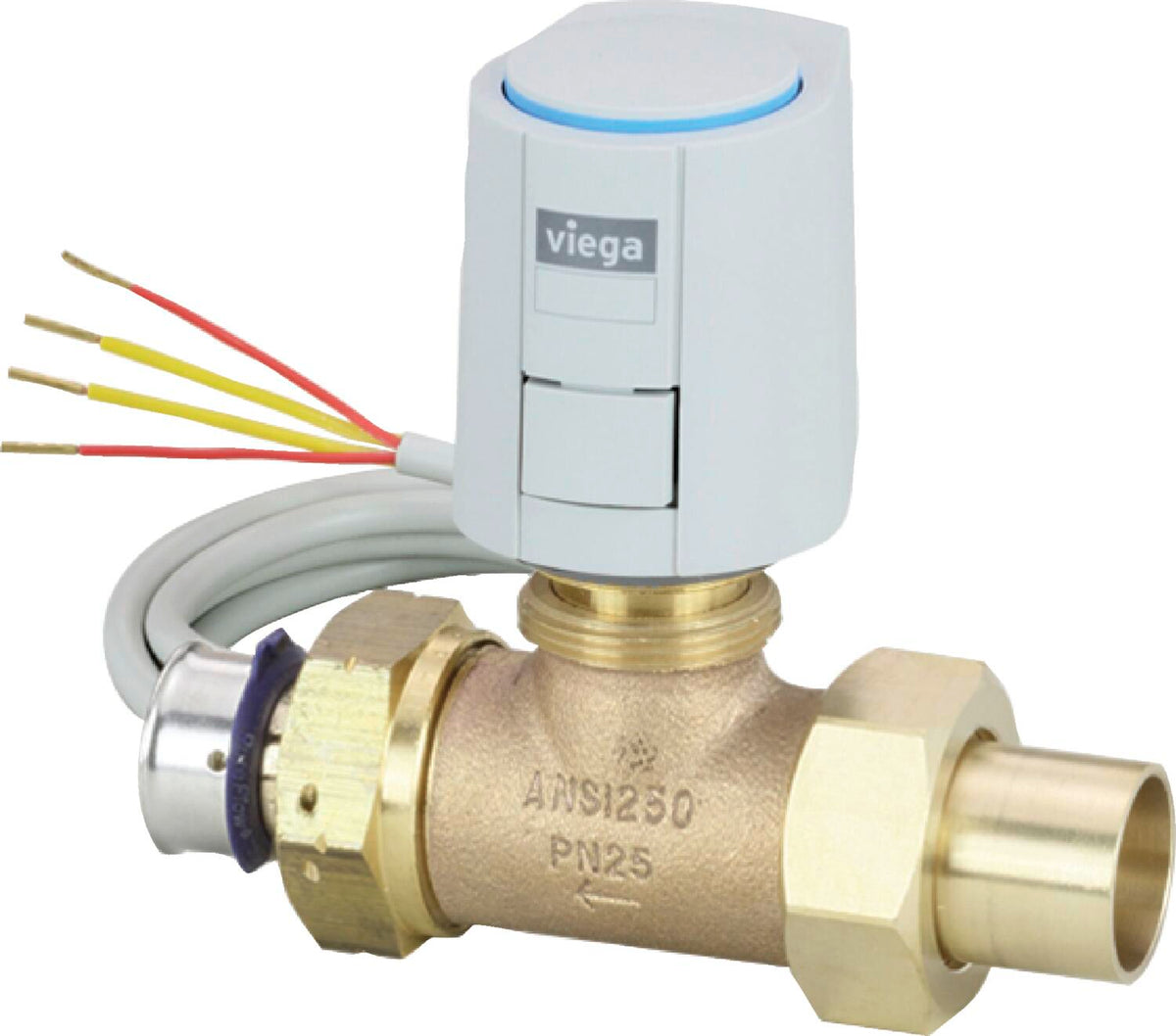 Viega 17230 3/4" Zone Valve, Solder x PEX Press, 24 V