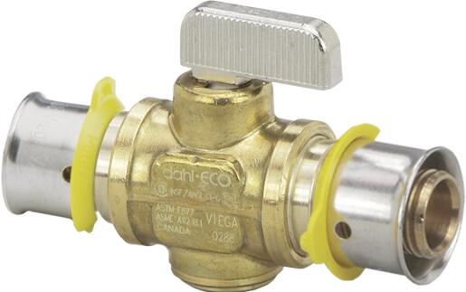Viega 94541 PureFlow Press Ball Valve, 3/4", PEX Press x PEX Press (Pack of 10)