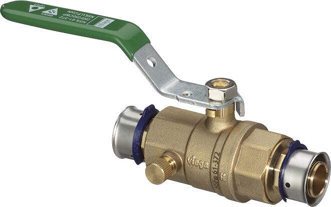 Viega 87915 PureFlow Press Ball Valve, 3/4", PEX Press x PEX Press