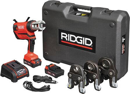 Viega 56092 RIDGID RP 350 Standard Press Tool Kit, MegaPress Jaws 1/2, 3/4, 1 in