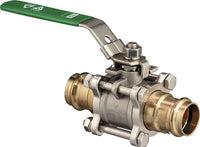 Viega 87295 ProPress 3-Piece Ball Valve, 1-1/2", Press x Press