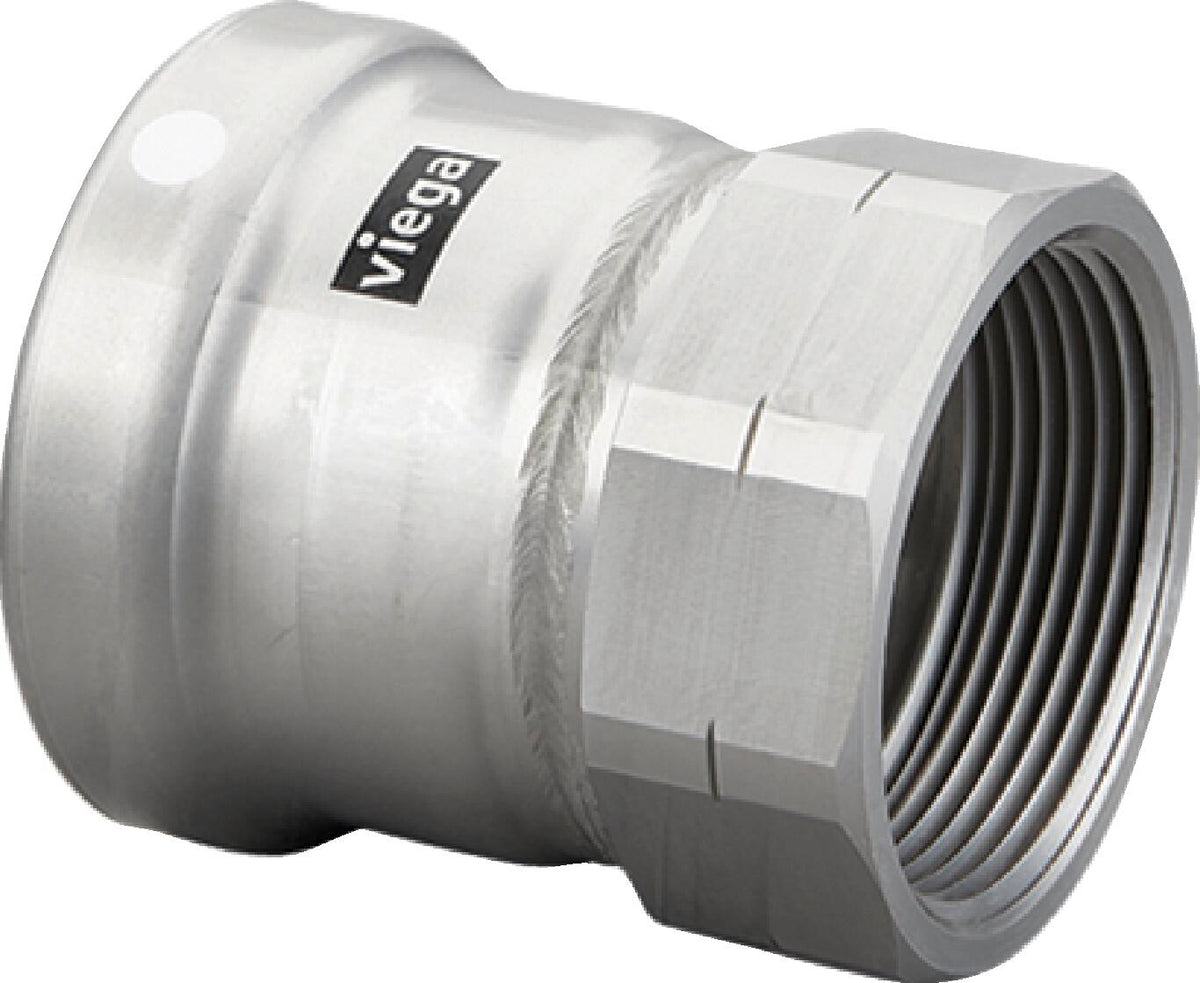 Viega MegaPress 304 FKM Adapter, 2-1/2" x 2-1/2" FNPT