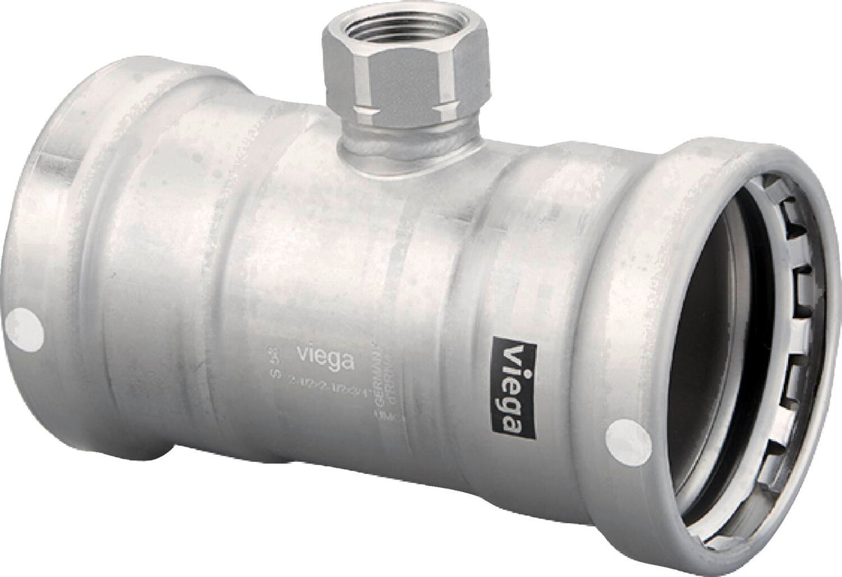 Viega MegaPress 304 FKM Tee, 2-1/2" x 2-1/2" x 3/4" FNPT