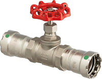 Viega 87610 MegaPress 316 EPDM Globe Valve, 1", Press x Press