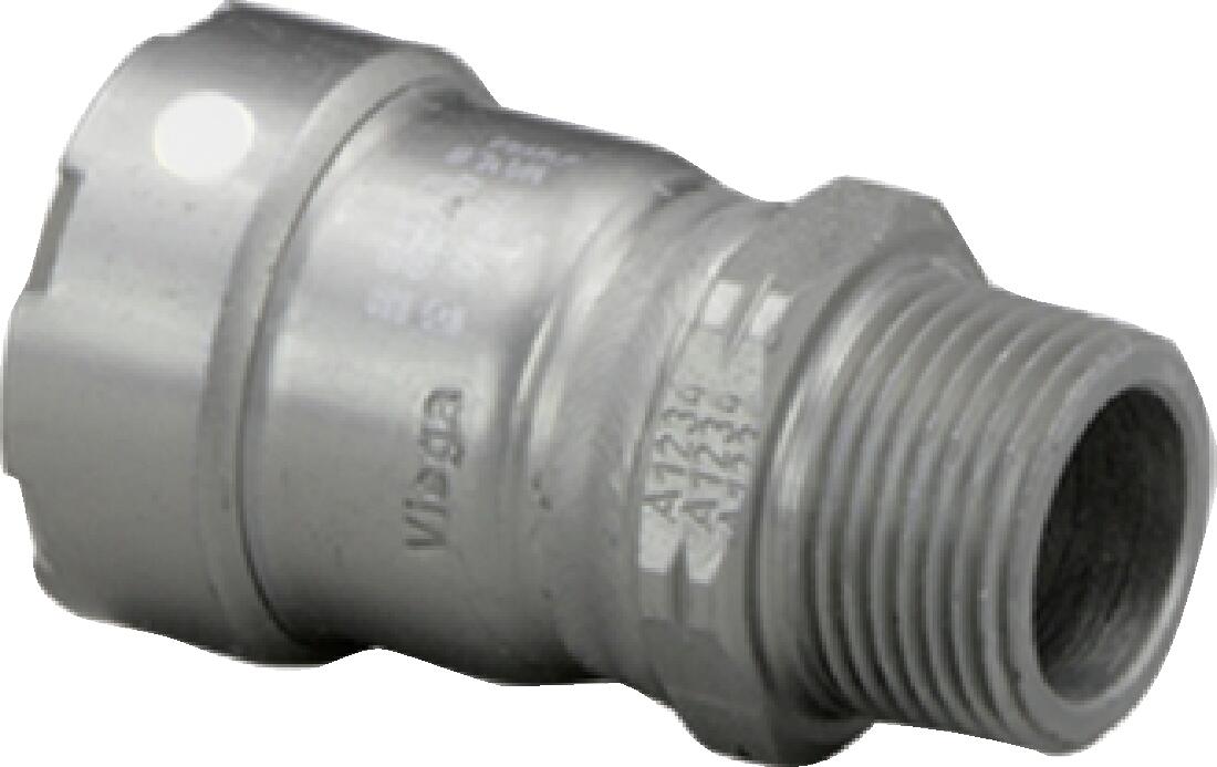 Viega MegaPress FKM Adapter, 1/2" x 1/2" MNPT (Pack of 10)