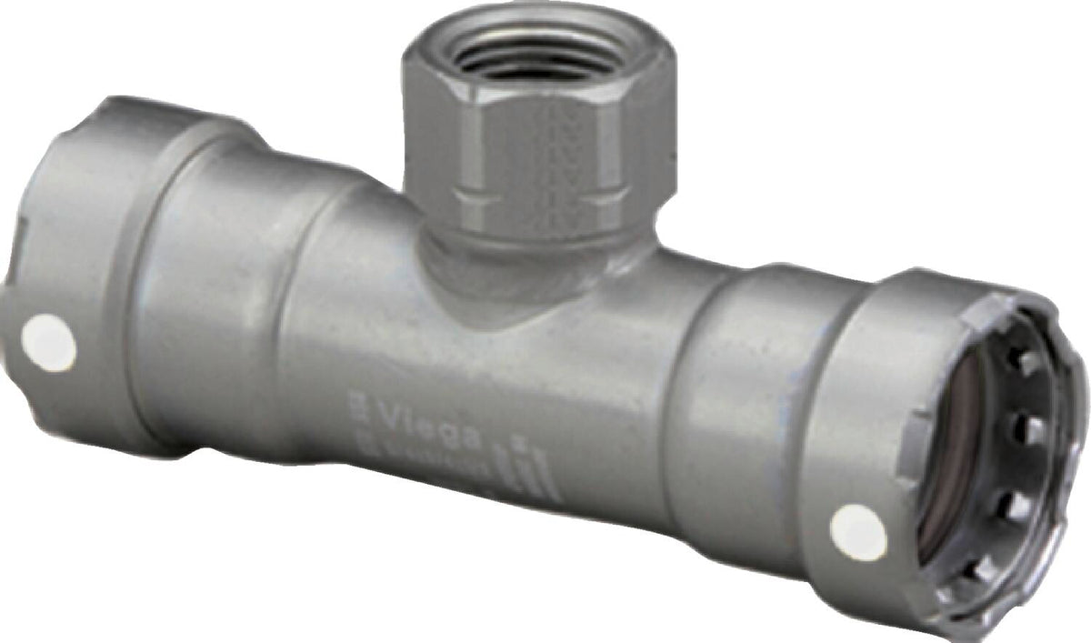 Viega MegaPress FKM Tee, 3/4" x 3/4" x 1/2" FNPT (Pack of 5)