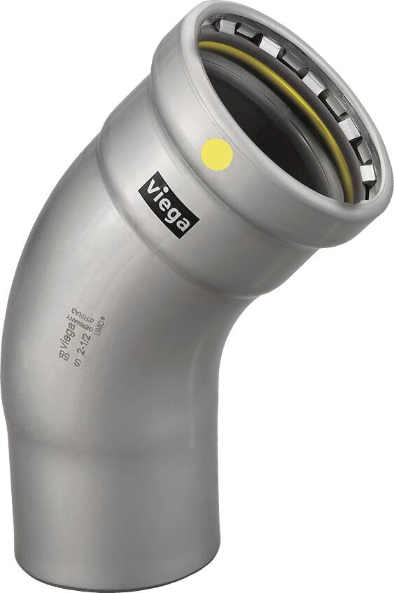 Viega MegaPressG 45° Street Elbow, 4" x 4" FTG